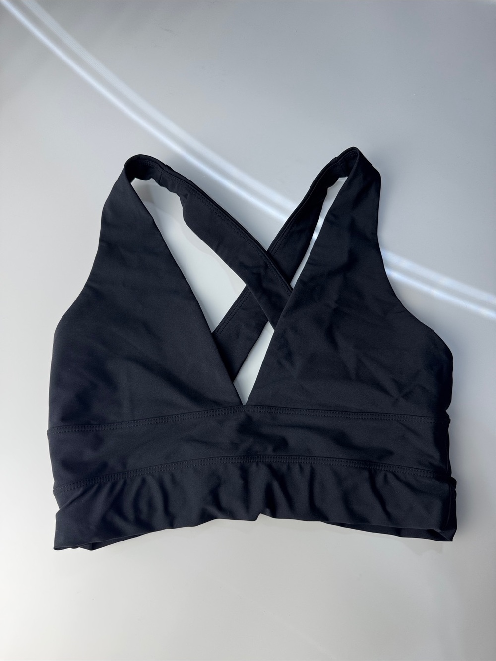Spiritual Gangster Black Cross-Strap Sports Bra Medium